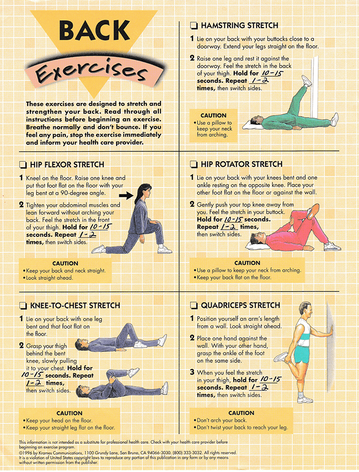 Chiropractic Belle GladeBack Exercises Chiropractic Belle GladeBack Exercises